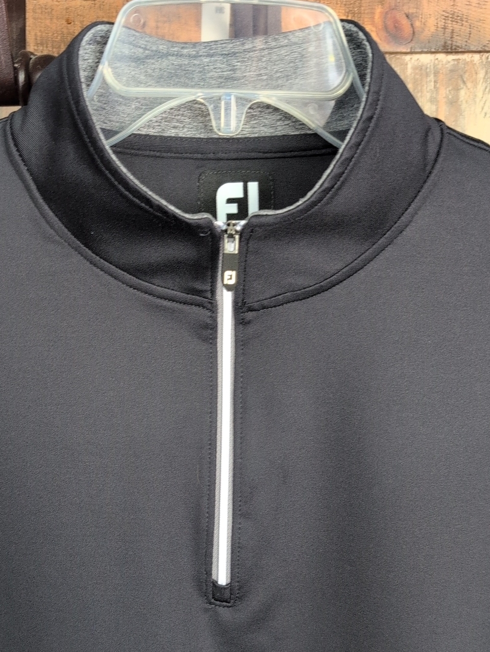 FootJoy Golf Black Quarter Zip Pullover Jacket - Men's Medium - Picture 3 of 5